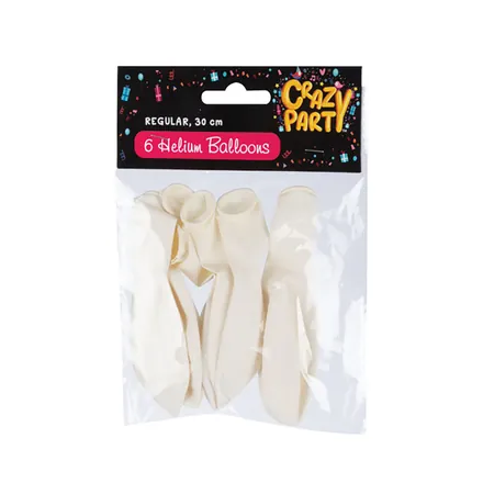 Balloons Helium 6Pc White F-01 - Image 2