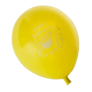 BALLOONS HELIUM 1PC YELLOW PRINT F-01