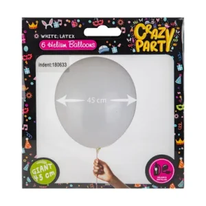 BALLOONS GIANT 6PC WHITE F-02