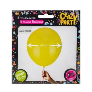 BALLOONS GIANT 6PC YELLOW F-02