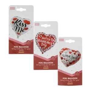 BALLOON HELIUM FOIL I LOVE WHITE F-01