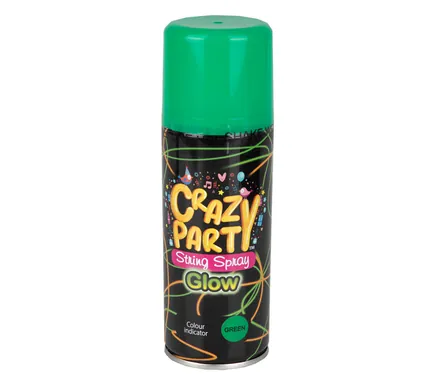PARTY-SPRAY STRING GLOW IN DARK GREEN