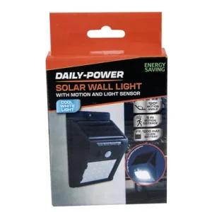 SOLAR WALL LIGHT-MOTION+LIGHT SENSOR
