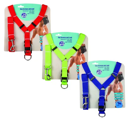 PET DOG HARNESS + LEAD 2.5x40-60cm