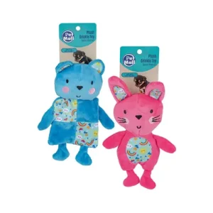 PET PUPPY TOY PLUSH CRINKLE 20cm ASST