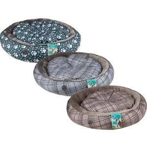PET BED ROUND WITH REVERSE CUSHION 76cm