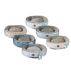 PET BED ROUND 50cm ASSORTED DESIGNS