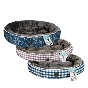 PET BED ROUND 60cm ASSORTED DESIGNS