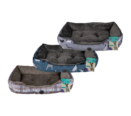 PET BED RECTANGLE 60x40cm ASSTD DESIGNS