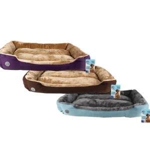PET BED RECTANGLE "FUR" 90x70x18cm
