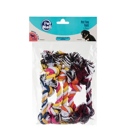 PET TOY PUPPY TUG CHEWS PK-5