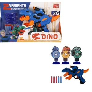 GUN DINOSAUR W/FOAM DARTS 25cm