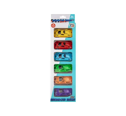 VEHICLE RACER PULLBACK PACK OF 6