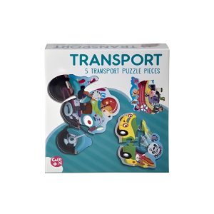 PUZZLE JIGSAW TRANSPORT 19PC 5 ASSTD