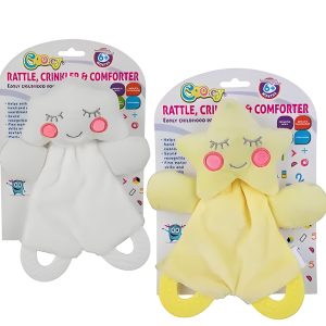 Baby Plush Rattle Comforter & Crinkle