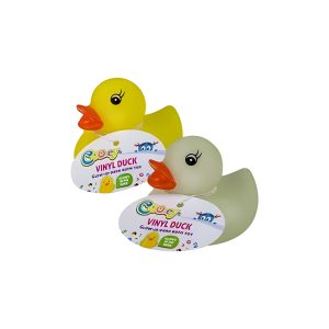 BABY VINYL THEMED DUCK 5.6cm, GLW-IN-DAR