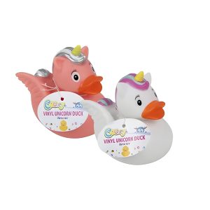 BABY VINYL THEMED DUCK 9cm, UNICORN ASTD