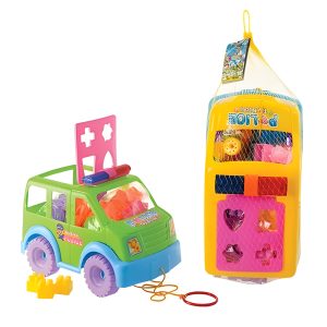 BUILDING BLOCKS STORAGE 66PC CAR POLICE
