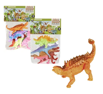 ANIMALS DINOSAURS BRIGHT 4PC 18cm - Image 2