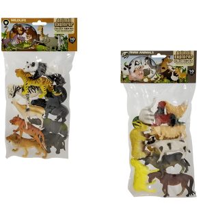 ANIMALS ASSORTED RUBBER 10PC