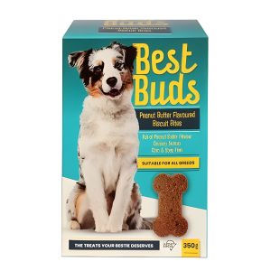 BEST BUDS DOG BISCUITS P/NUT BUTTER 350g