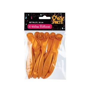 Balloons Helium 6Pc Metallic  Gold F-01