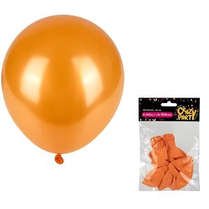 Balloons Helium 6Pc Metallic Orange F-01