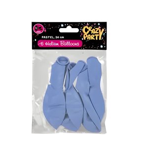 Balloon Helium 6Pc Pastel Blue F-01