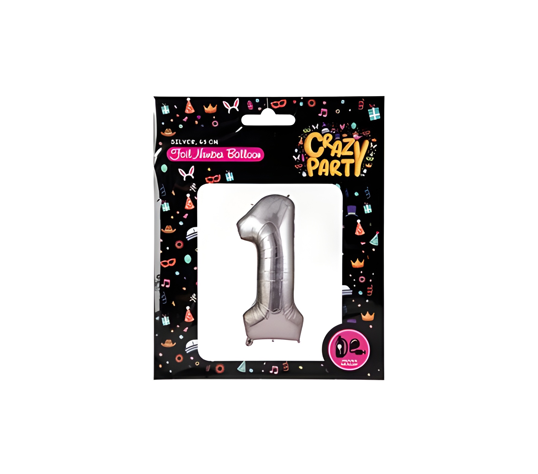 Balloon Helium Foil Silver 1 65cm F-02