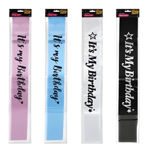 Party Sash Birthday Asstd
