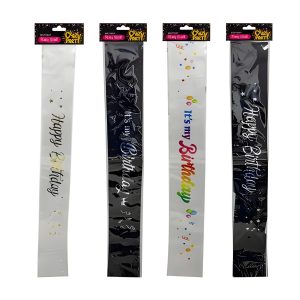 Party Sash Hbd Print Asstd