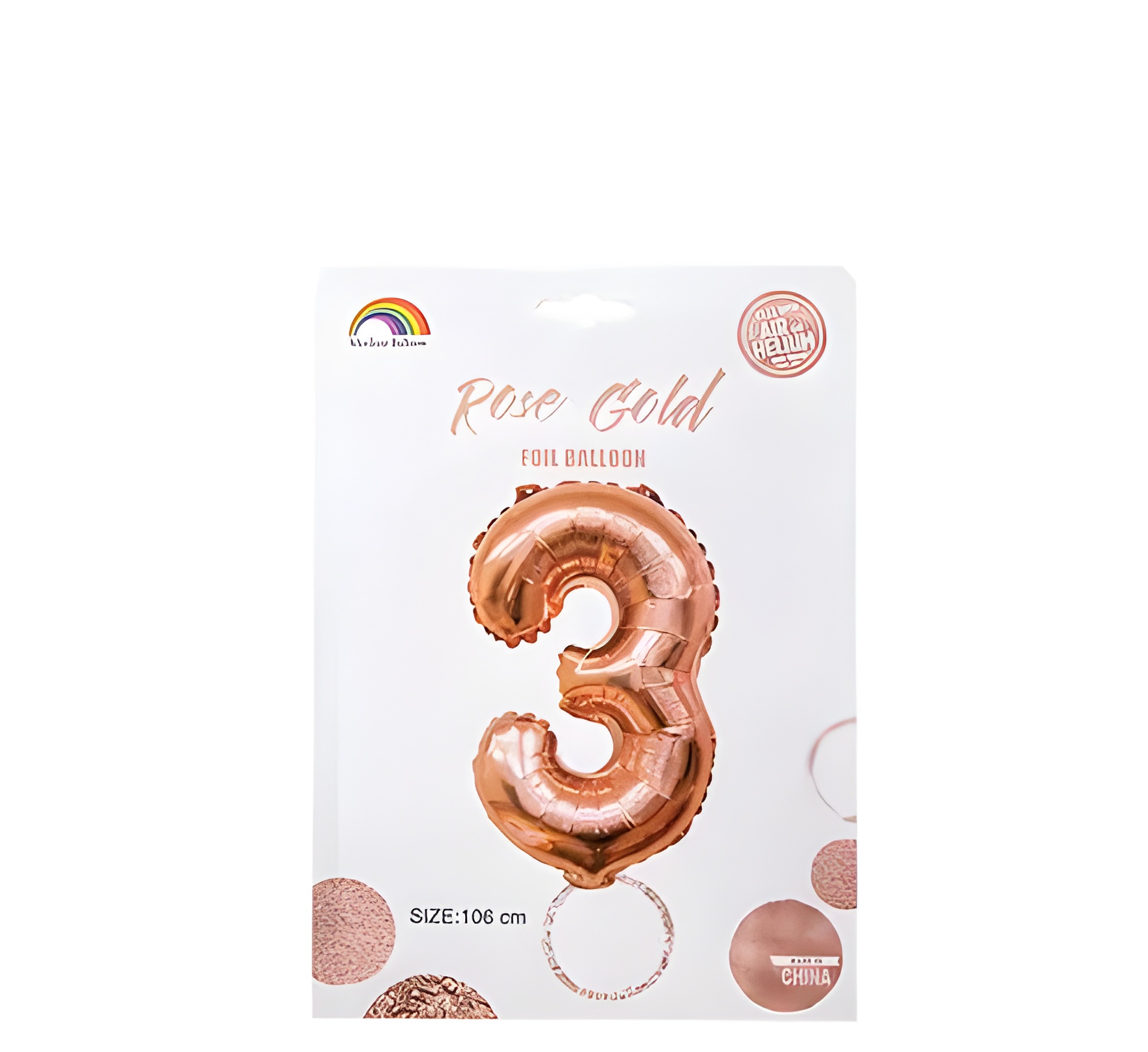 Balloon Helium Foil Rose G 3 102cm F-04