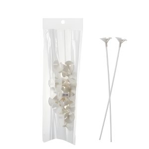 Balloon Stick & Cup 1Pc White