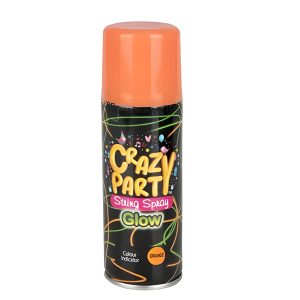 Party-Spray String Glow In Dark Orange