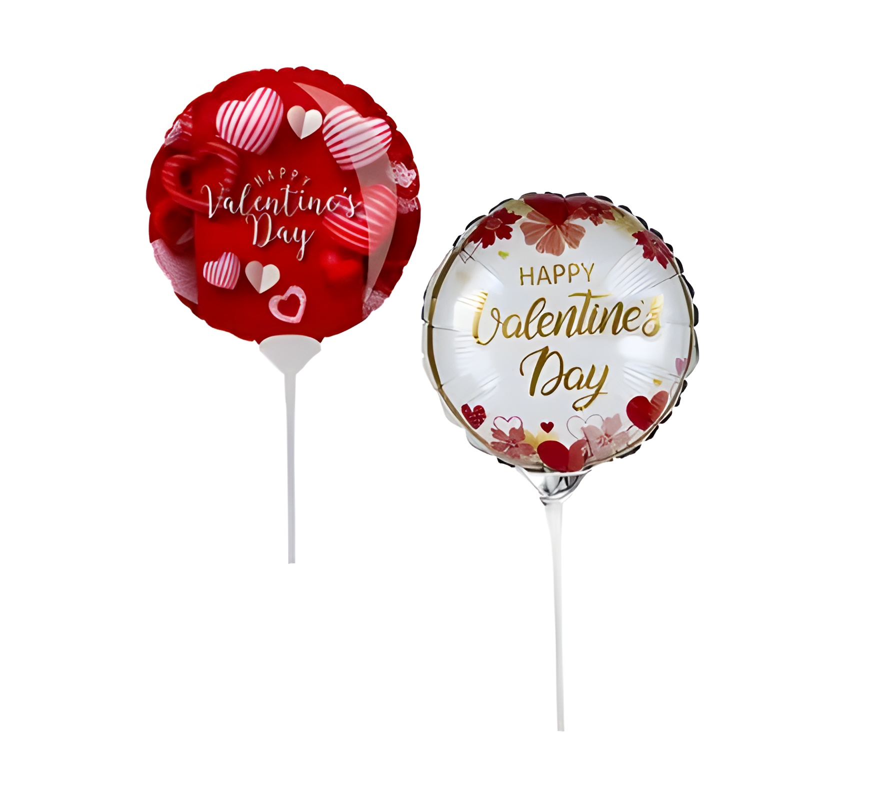 Balloon Air Fill W/Stick V-Day 25cm