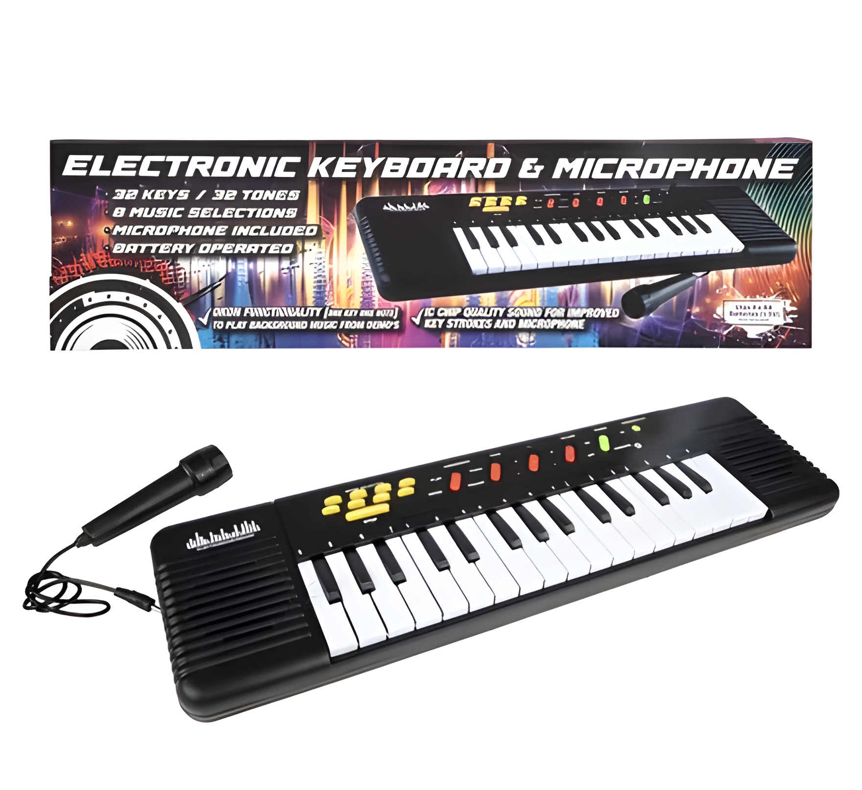Musical Keyboard Electronic W/Mic 32 Key