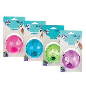Pet Toy Ball W/Bell Asstd 8.5cm