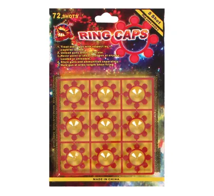 Gun Caps, Card Of 9 Rings - Image 2