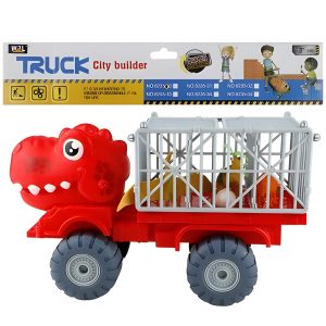 Vehicle Playset Dino Cage W/Animals 36cm