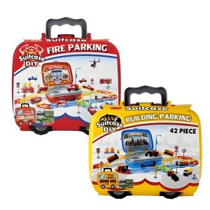 Boys Playset Parking Fire/Construct 42Pc