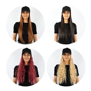 Dress-up Long Wig with Peak Cap
