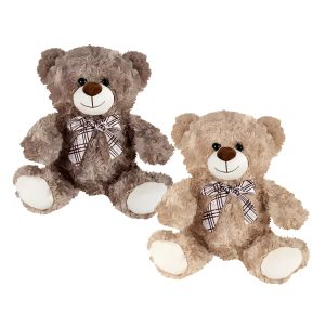 Plush Bear With Ribbon 32cm Asstd